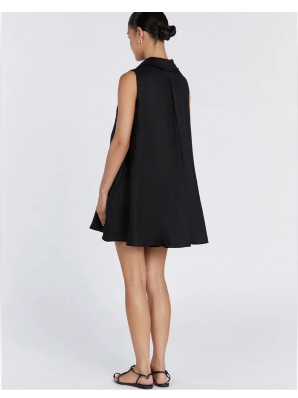 NWT DISSH MARC BLACK LINEN DRESS - Picture 3 of 3